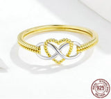 Infinity Love Gold Color Ring.