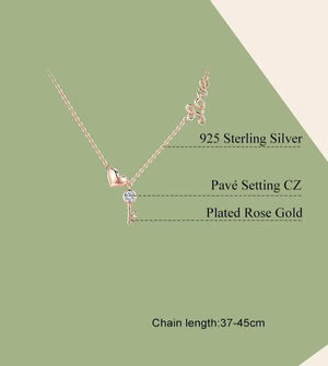 Key Lock to Heart Necklace.