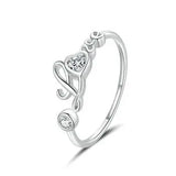 Love Sterling Silver Adjustable Ring | 925 Silver Romantic Jewelry | 