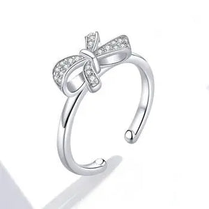 925 Sterling Silver Love Knot Ring – Elegant Promise Ring for Women 