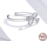 925 Sterling Silver Love Knot Ring – Elegant Promise Ring for Women 