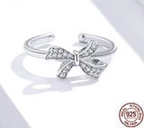 925 Sterling Silver Love Knot Ring – Elegant Promise Ring for Women 