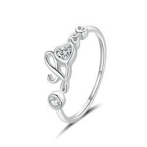 Open Adjustable Love Ring | Rings for Teen Girls | Cubic Zirconia Ring