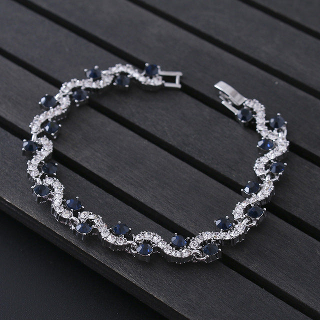 Luxury Blue Crystal Bracelet