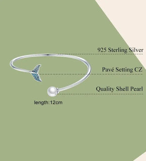 925 Sterling Silver Mermaid Tail Bracelet – Ocean-Inspired Elegance for Women 🧜‍♀️ 