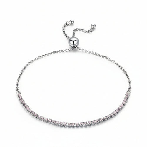 Moissanite tennis bracelet in 925 sterling silver