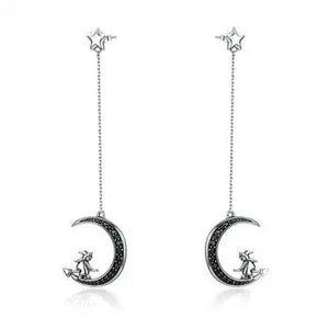 Magic Witch in Moon Star Earrings 