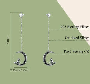 Magic Witch in Moon Star Earrings 