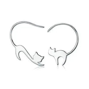 Napping Cat Drop Earrings.