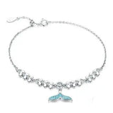 Ocean Whisper Blue Fish Tail Bracelet