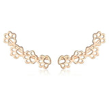 Silver Footprints Stud Earrings 