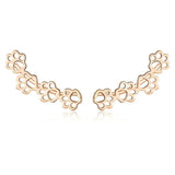 Silver Footprints Stud Earrings 