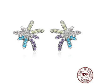 Peony Fireworks Stud Earrings 