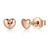 Plain Hearts Stud Earrings 
