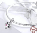 Happiness Heart Pink CZ Charms 
