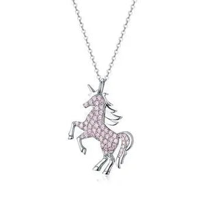 Pink Horse Licorne Necklace 