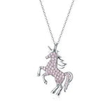 Pink Horse Licorne Necklace 