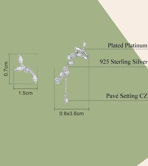 Plum Blossoming Flower Earrings 