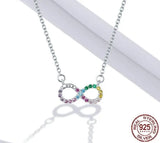 Infinite Love Necklace and Stud Earrings 