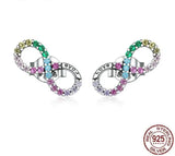 Infinite Love Necklace and Stud Earrings 