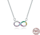 Infinite Love Necklace and Stud Earrings 