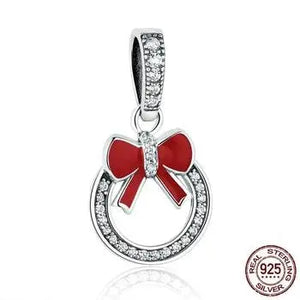 Red Bow Knot Charms 