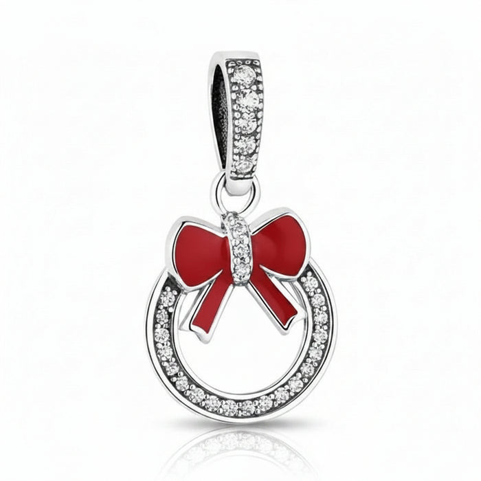 Red Bow Knot Charms 