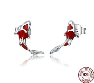 Red Fish Earrings 