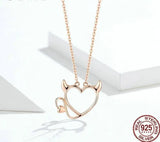 Devil Wings Red CZ Necklaces 