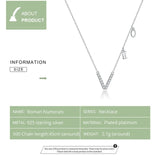 Roman Numerals Plated platinum Necklace 