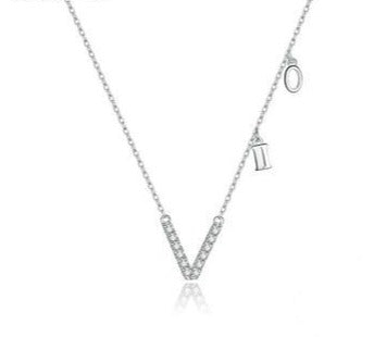 Roman Numerals Plated platinum Necklace
