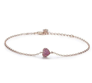 ❤️ Romantic Heart Chain Bracelet – 925 Sterling Silver Dainty Heart Link Bracelet for Women 