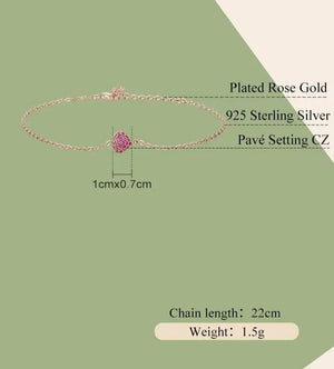 ❤️ Romantic Heart Chain Bracelet – 925 Sterling Silver Dainty Heart Link Bracelet for Women 