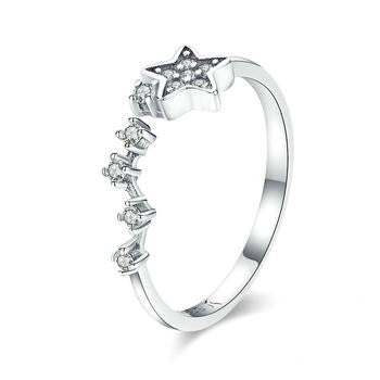 Secret of Stars Ring – 925 Sterling Silver Adjustable Celestial Ring