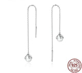 Long Chain Pearl Earrings 
