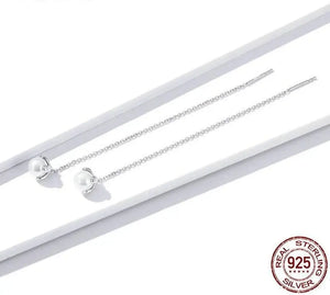 Long Chain Pearl Earrings 