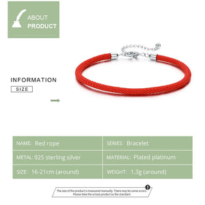 925 Sterling Silver Charm Bracelet – Adjustable European Style Gift for Women 