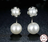 Simulated Pearl Earrings.