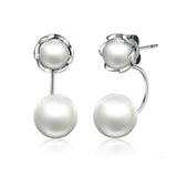 Simulated Pearls Drop Earrings