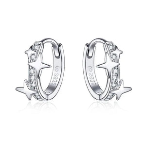 Small Galaxy Hoop Earrings.