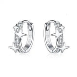 Small Galaxy Hoop Earrings.