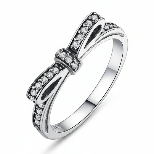 Sparkling Bow Knot Ring 