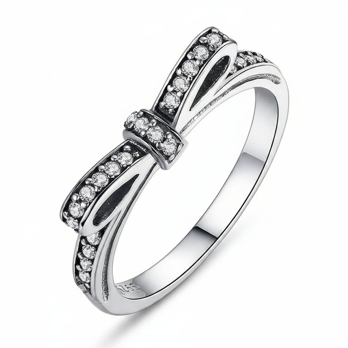 Sparkling Bow Knot Ring 
