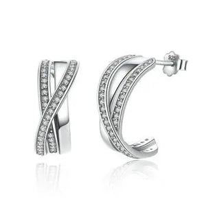 Sparkling Knot Stud Earrings.