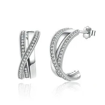 Sparkling Knot Stud Earrings.