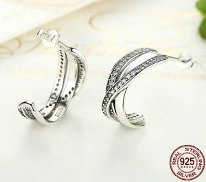 Sparkling Knot Stud Earrings.