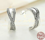 Sparkling Knot Stud Earrings.