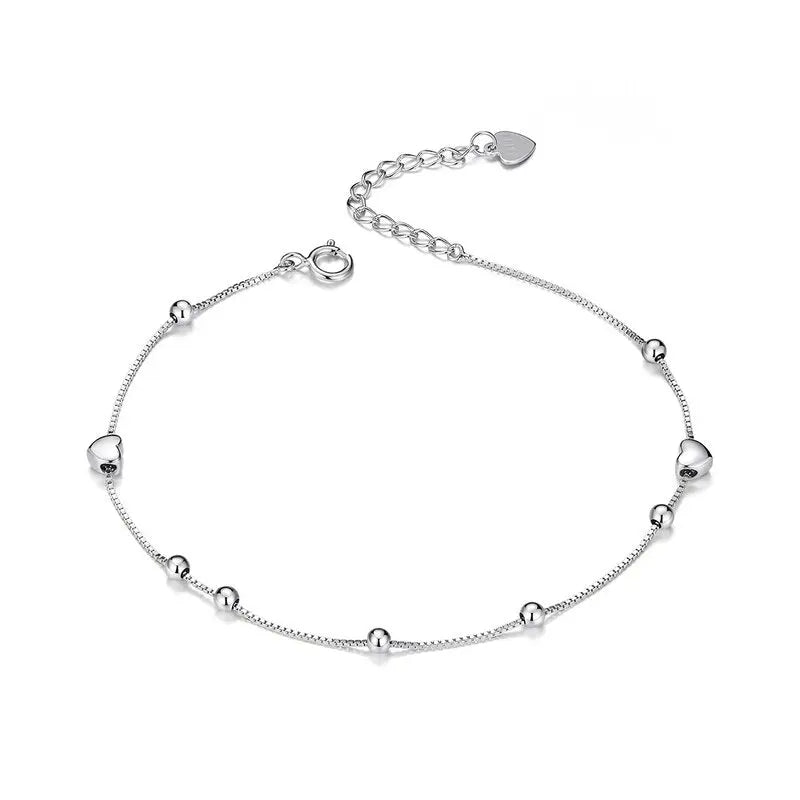 ⭐ 925 Sterling Silver Star Beads Chain Bracelet – Dainty Shine, Celestial Charm 