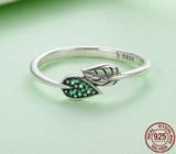 Sterling Silver Leaf Ring – Adjustable Nature-Inspired Jewelry for Women 