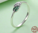 Sterling Silver Leaf Ring – Adjustable Nature-Inspired Jewelry for Women 